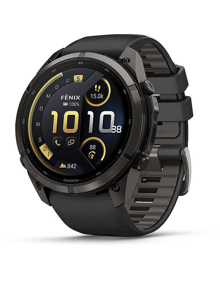 GARMIN GPS-Multisport-Smartwatch Fenix 9 Pro InReach Schwarz/Kieselgrau 51mm schwarz
