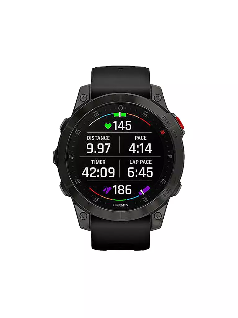 GARMIN | GPS-Multisport-Smartwatch Epix 2 Sapphire | schwarz