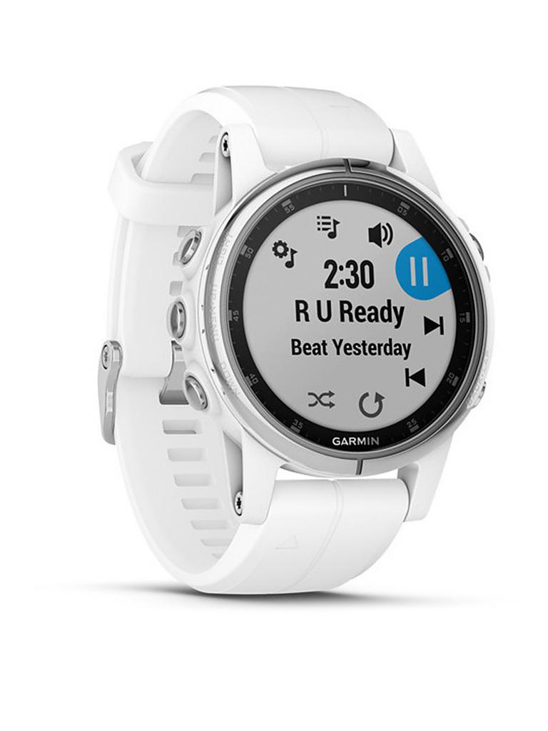 Montre GPS Garmin Fenix 5 Silver - Multisport, Cardio Poignet, Batterie Jusqu'à 2 Semaines