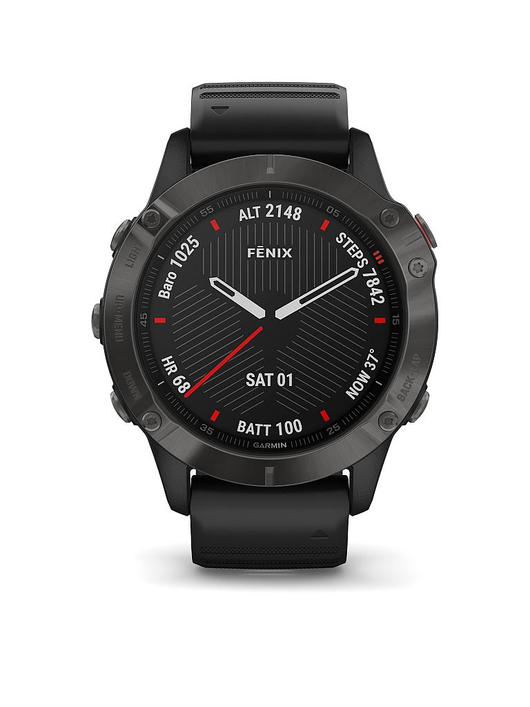 GARMIN | GPS-Sportuhr Fenix 6 Pro Sapphire | schwarz