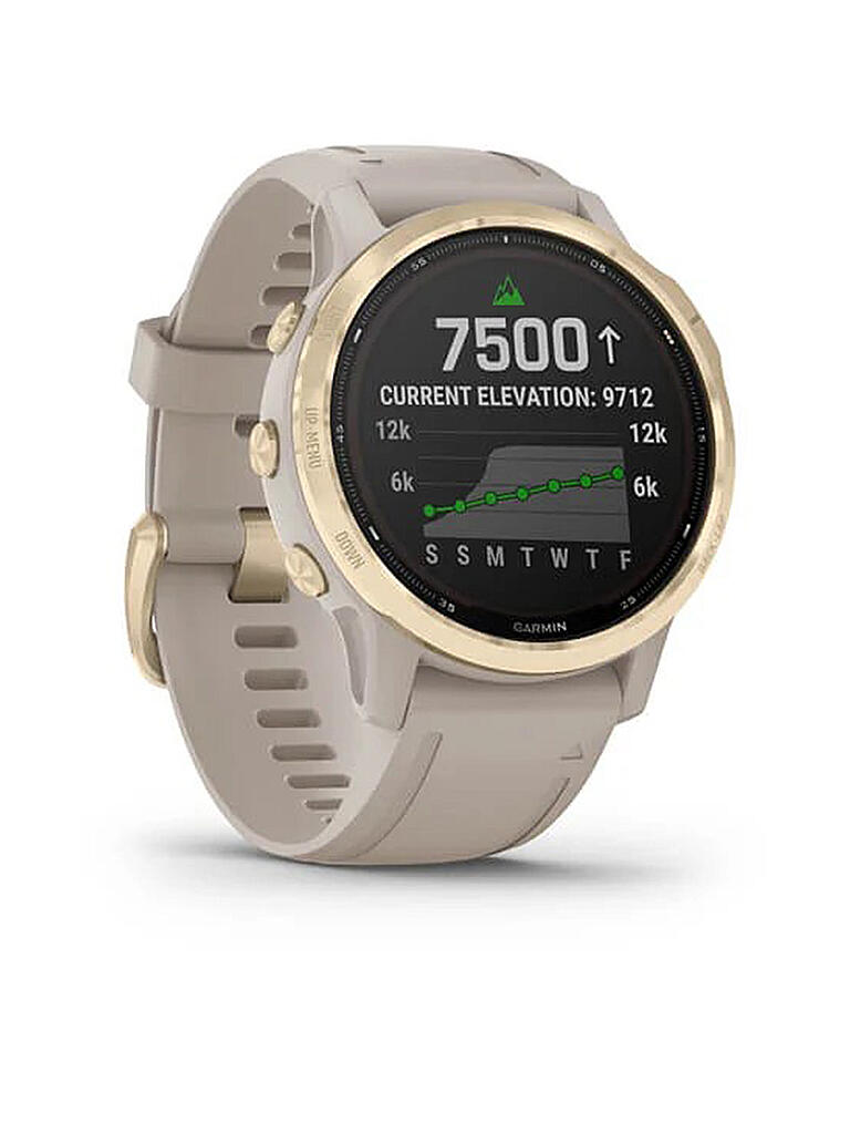 GARMIN GPSSportuhr Fenix 6S Pro Solar creme