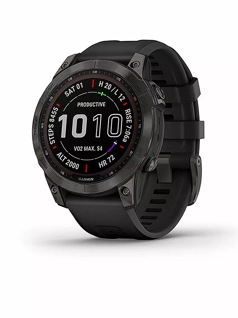 GARMIN | GPS-Sportuhr Fenix 7 Sapphire Solar | schwarz