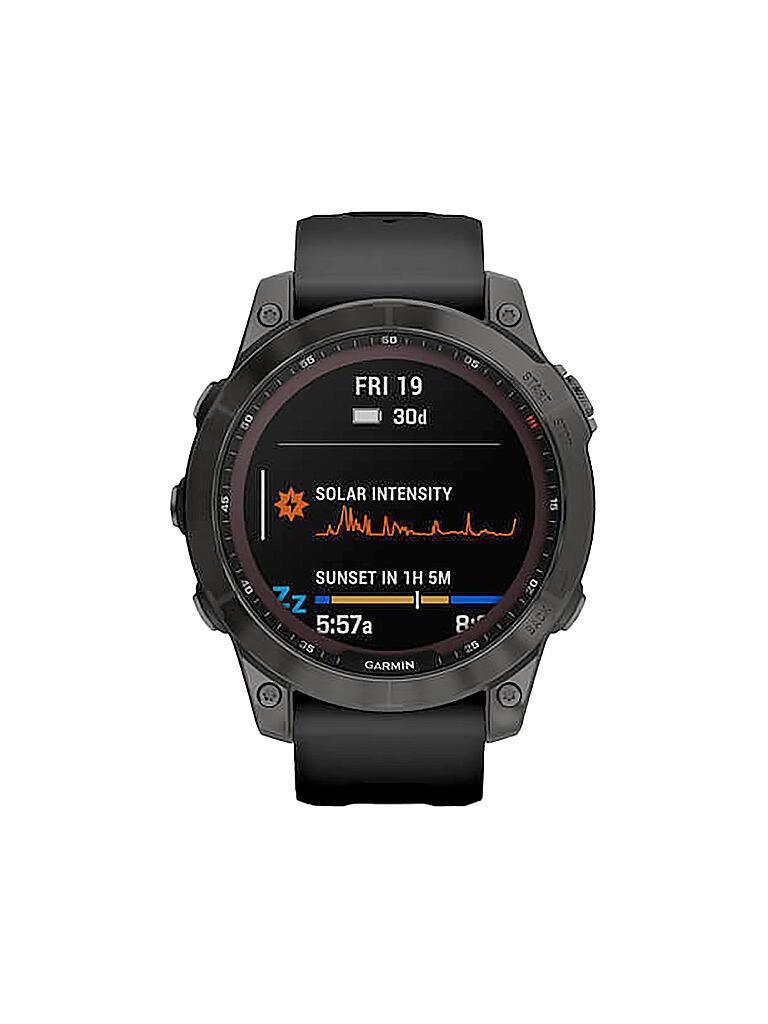 GARMIN | GPS-Sportuhr Fenix 7 Sapphire Solar | grau