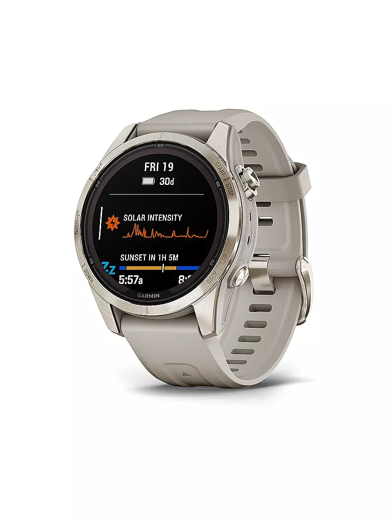 GARMIN | GPS-Sportuhr fenix 7S Pro Sapphire Solar | beige