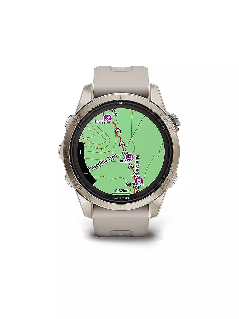 GARMIN | GPS-Sportuhr fenix 7S Pro Sapphire Solar | beige