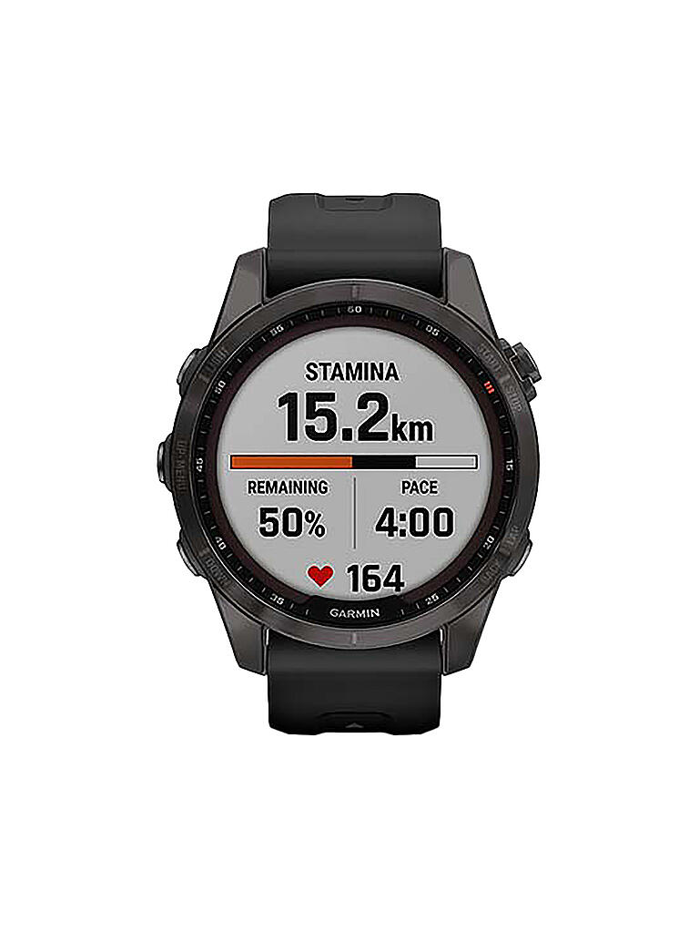 GARMIN | GPS-Sportuhr Fenix 7S Sapphire Solar | grau