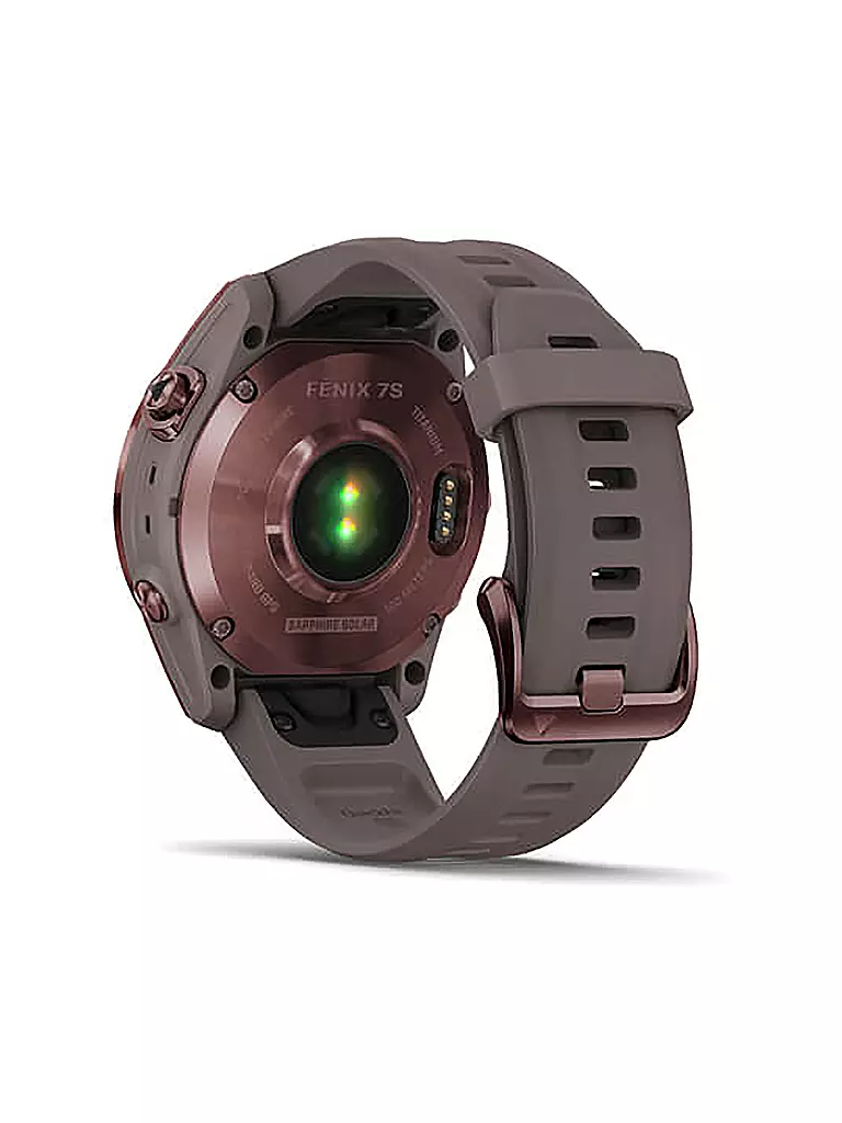 GARMIN | GPS-Sportuhr Fenix 7S Sapphire Solar | braun