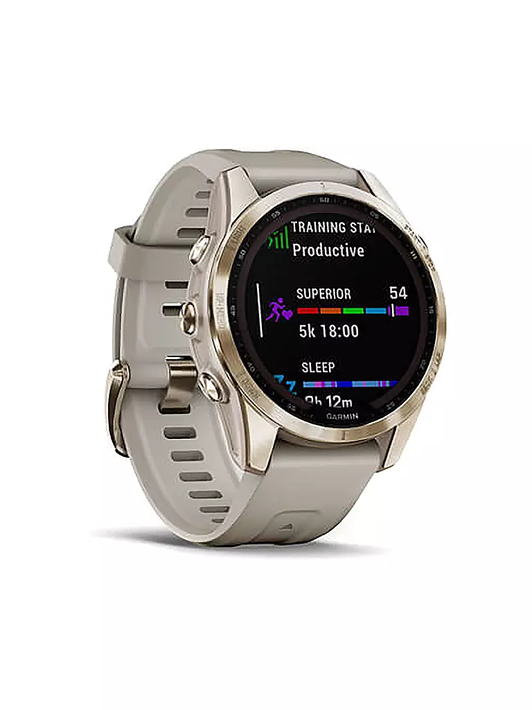 GARMIN | GPS-Sportuhr Fenix 7S Sapphire Solar | beige