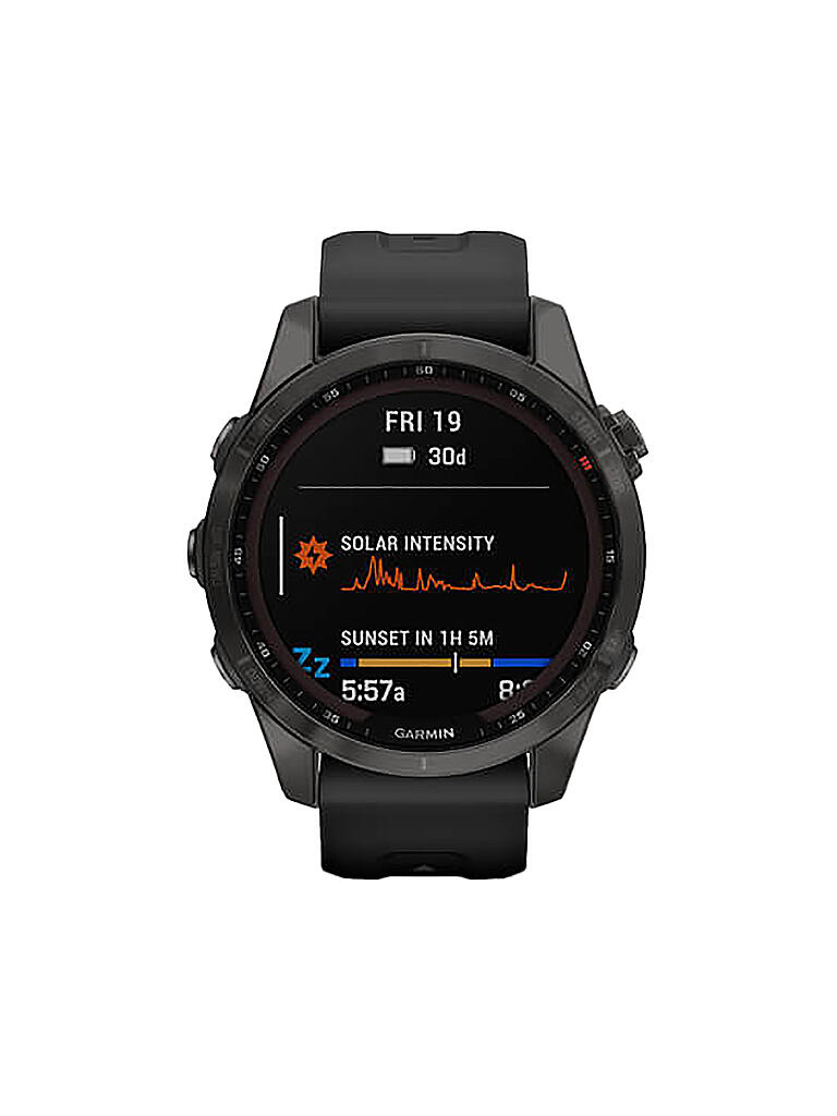 GARMIN | GPS-Sportuhr Fenix 7S Sapphire Solar | grau