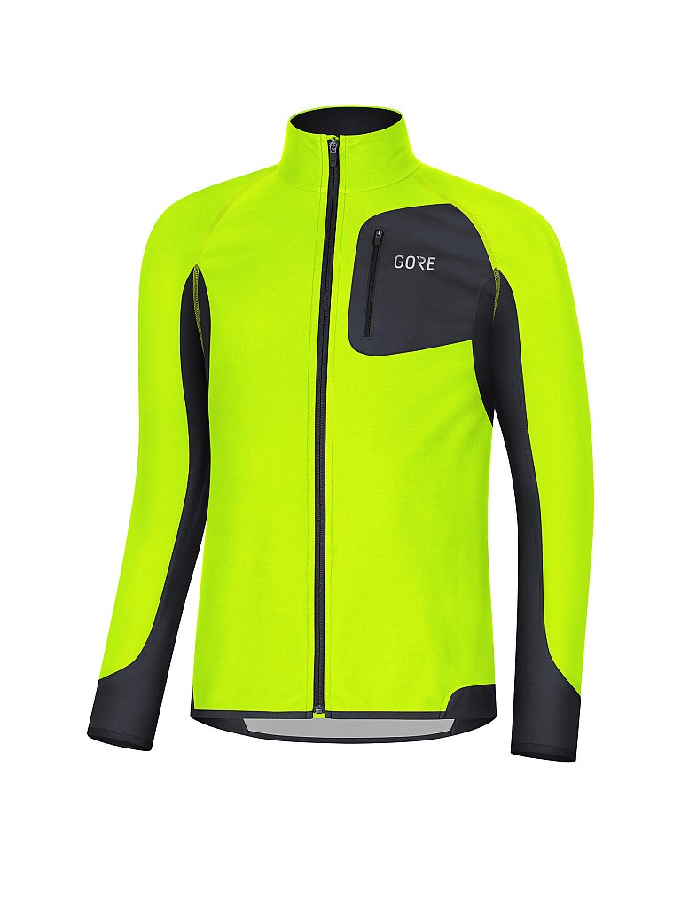 GORE Herren Laufshirt R3 Partial GORE® WINDSTOPPER® gelb | M