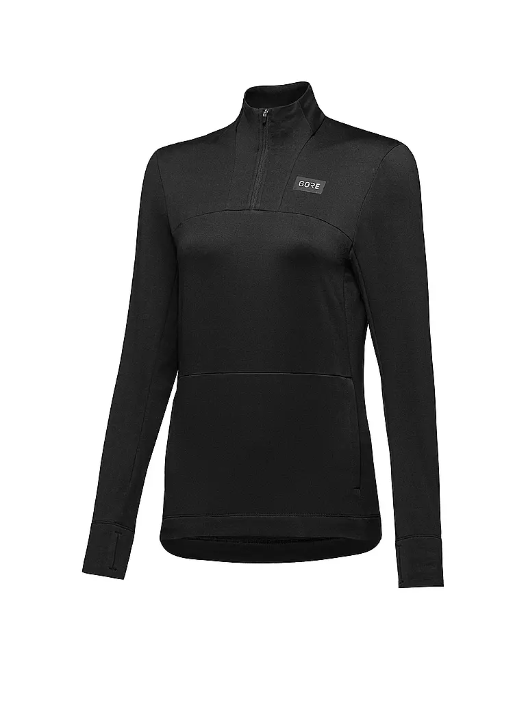 GOREWEAR | Damen Laufshirt Everyday Thermo 1/4 Zip | schwarz