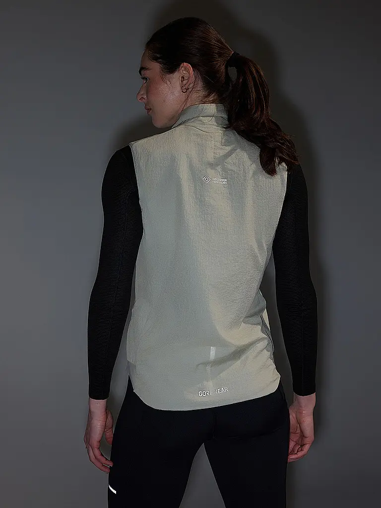 GOREWEAR | Damen Laufweste CONCURVE WINDSTOPPER® | beige