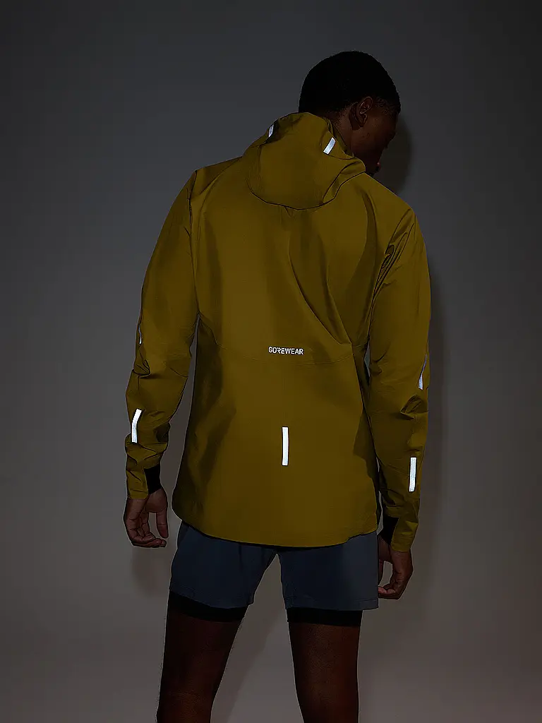 GOREWEAR | Herren Laufjacke Concurve Gore-Tex | Senf