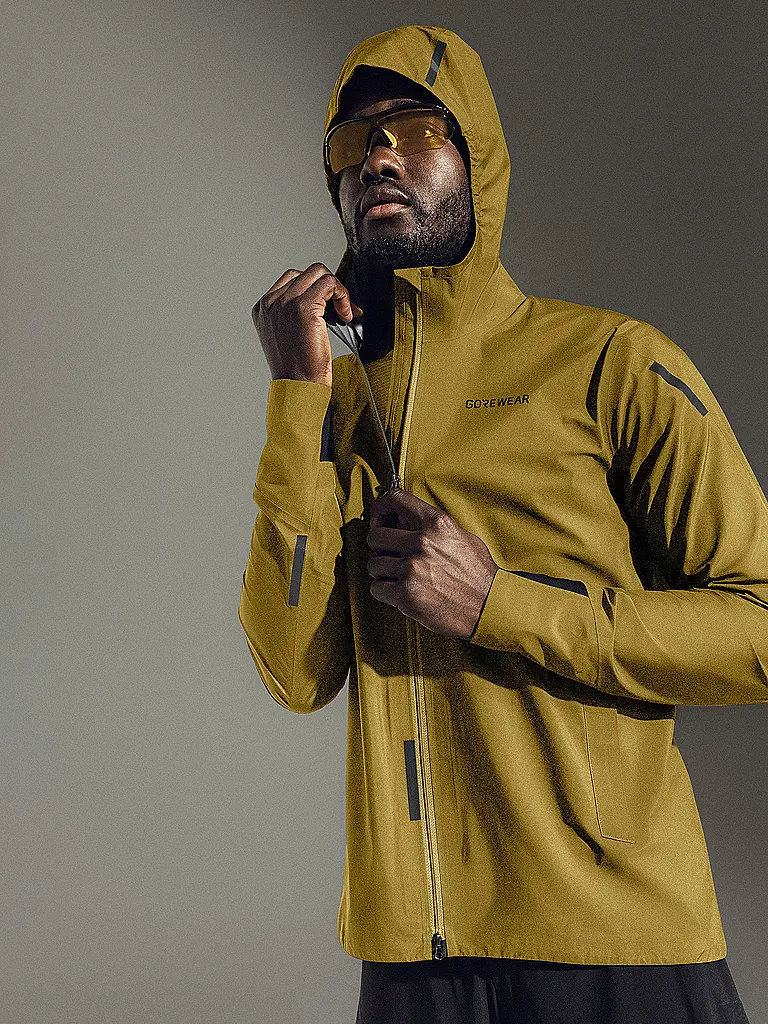 GOREWEAR | Herren Laufjacke Concurve Gore-Tex | Senf