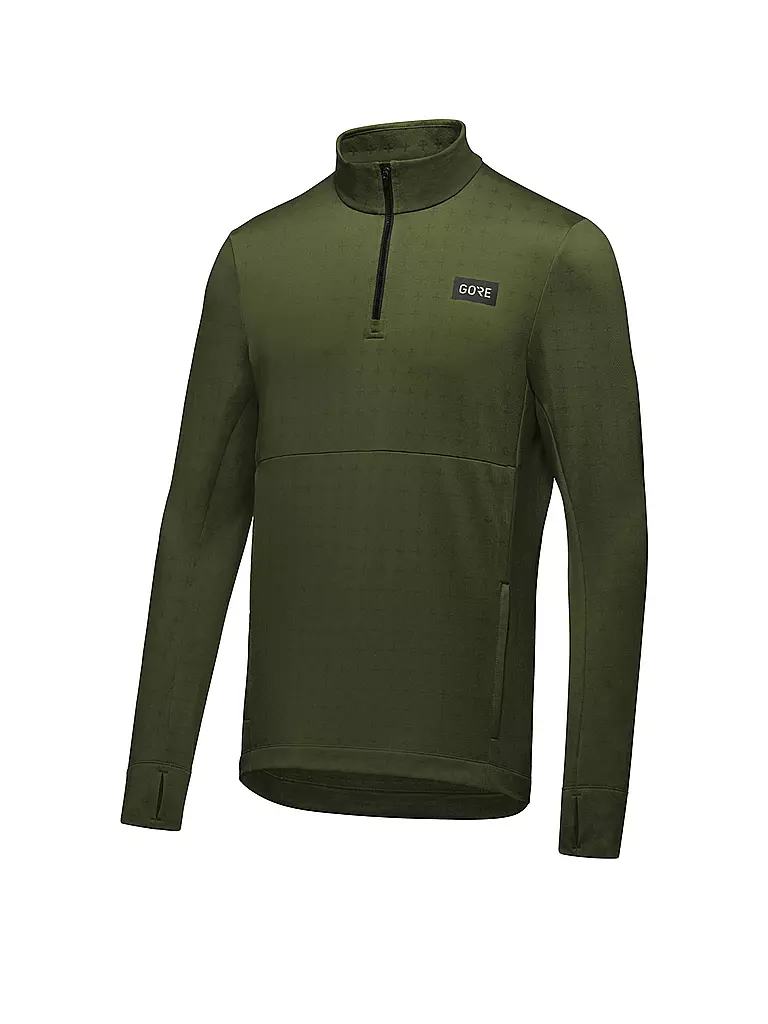 GOREWEAR | Herren Laufshirt Everyday Thermo 1/4-Zip | olive