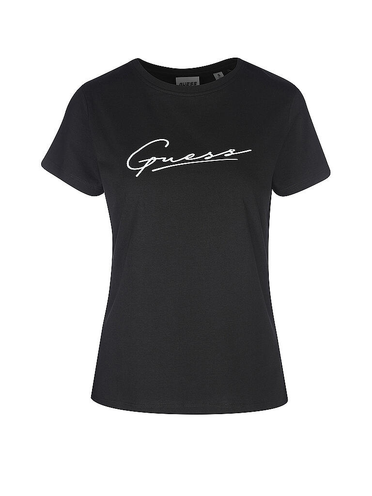 GUESS PERFORMANCE | Damen T-Shirt Schriftzug | schwarz