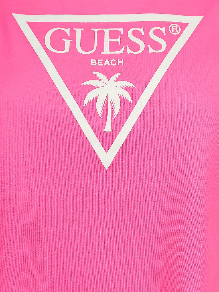 GUESS | Damen Shirt Cropped Neon | rosa