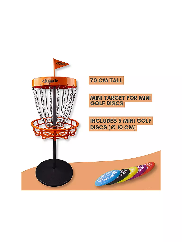 GURU | Guru Disc Golf Mini Basket-Set inkl. 5 Scheiben | rot