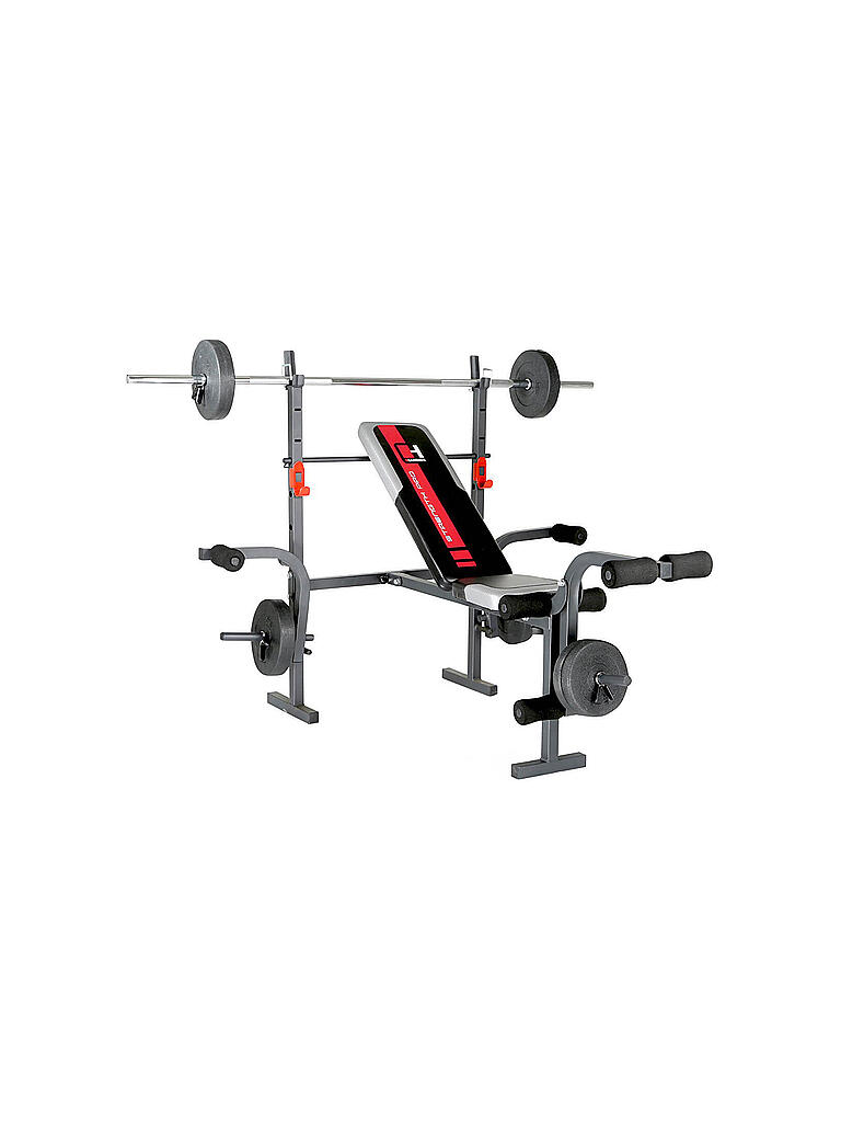 HAMMER | Hantelbank Bermuda inkl. 25 kg Gewichte | schwarz