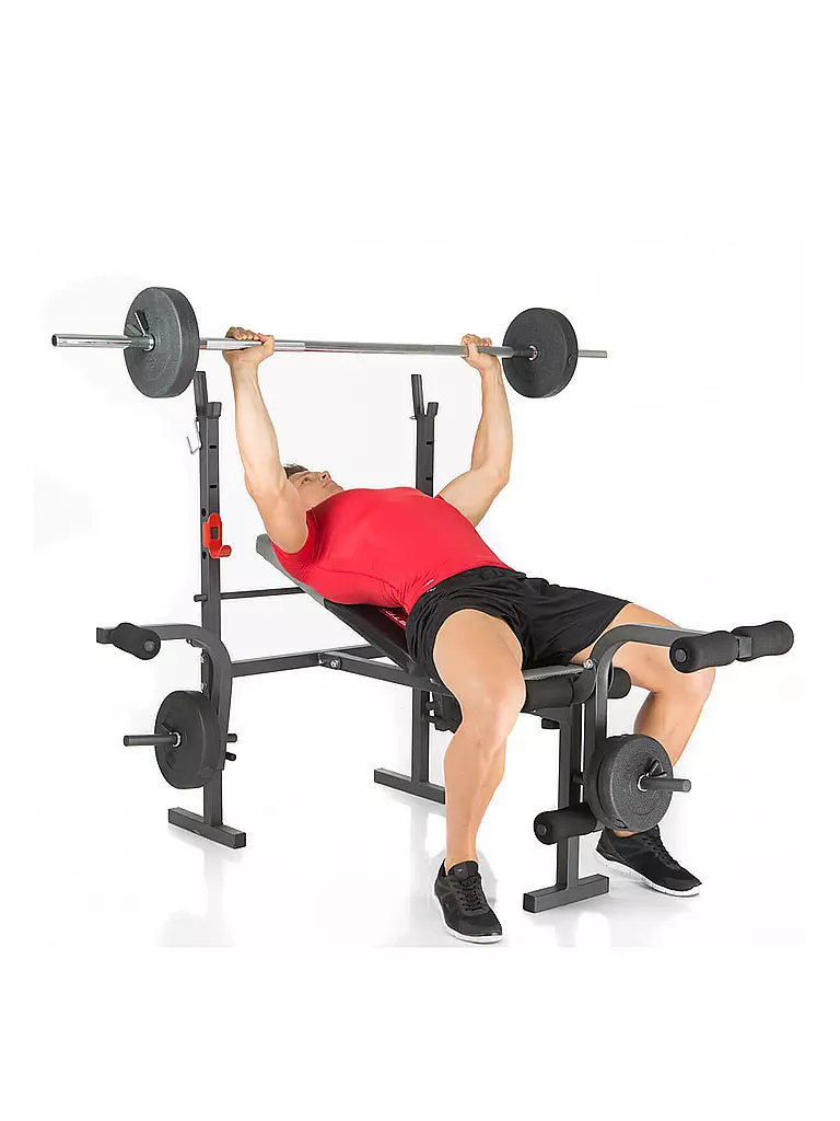 HAMMER | Hantelbank Bermuda inkl. 25 kg Gewichte | schwarz