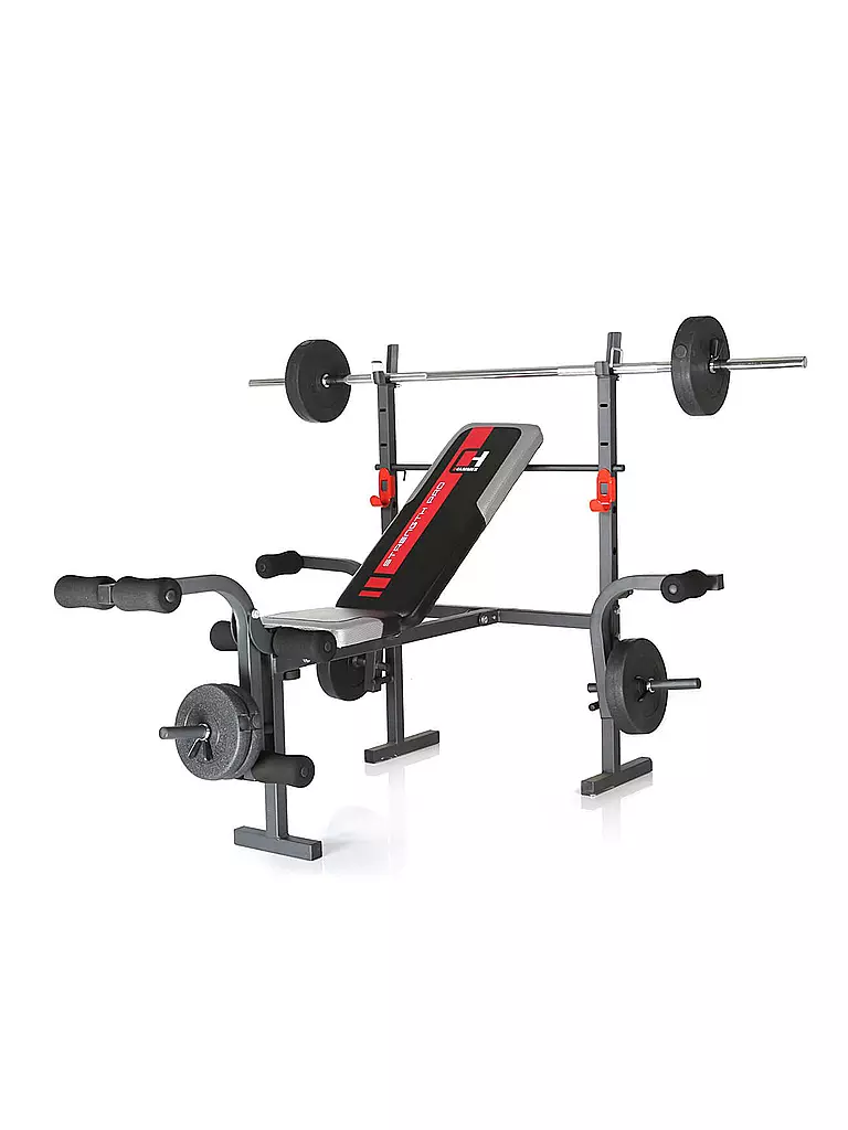 HAMMER | Hantelbank Bermuda inkl. 25 kg Gewichte | schwarz