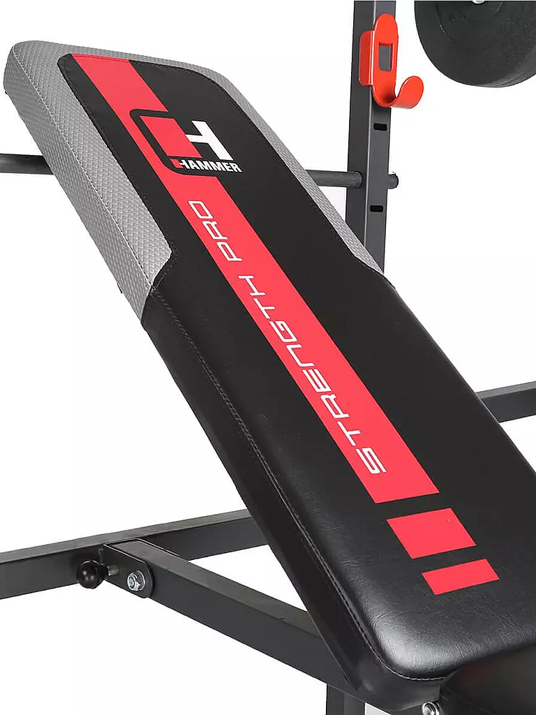HAMMER | Hantelbank Bermuda inkl. 25 kg Gewichte | schwarz