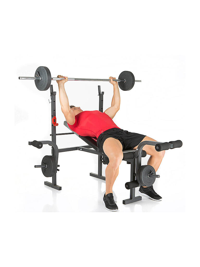 HAMMER | Hantelbank Bermuda inkl. 25 kg Gewichte | schwarz