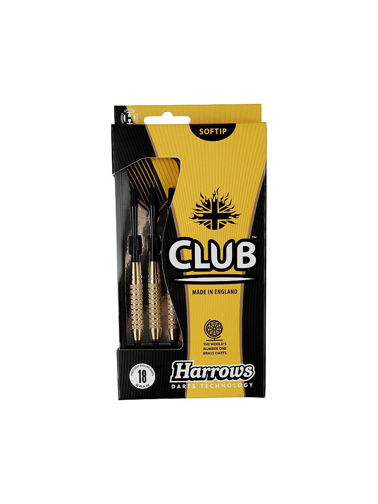 HARROWS Dartpfeil Softip Club Brass schwarz | 14G