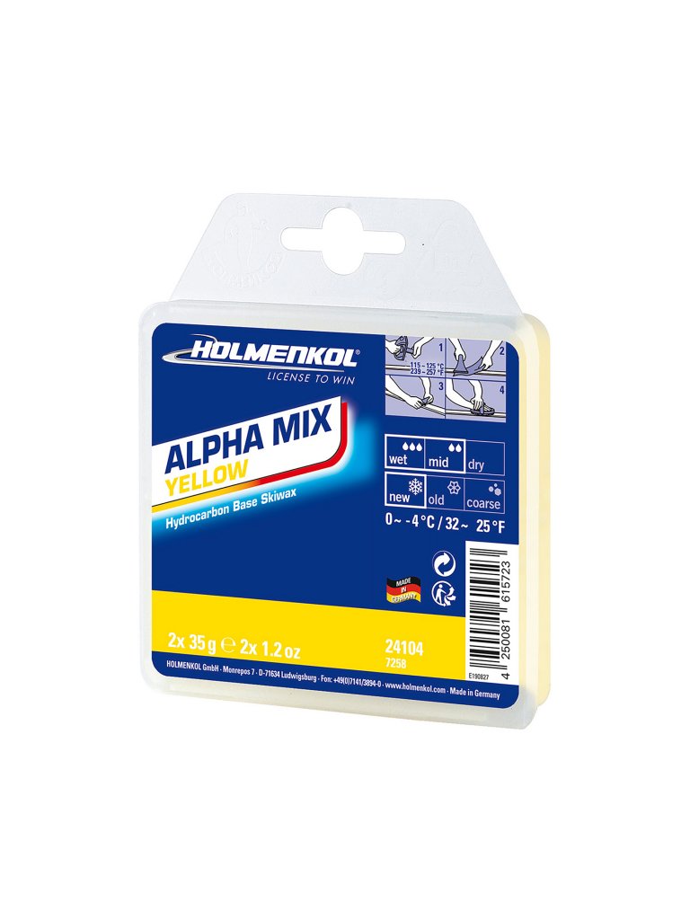 HOLMENKOL Alphamix Weltcup Skiwax Yellow 1x150g