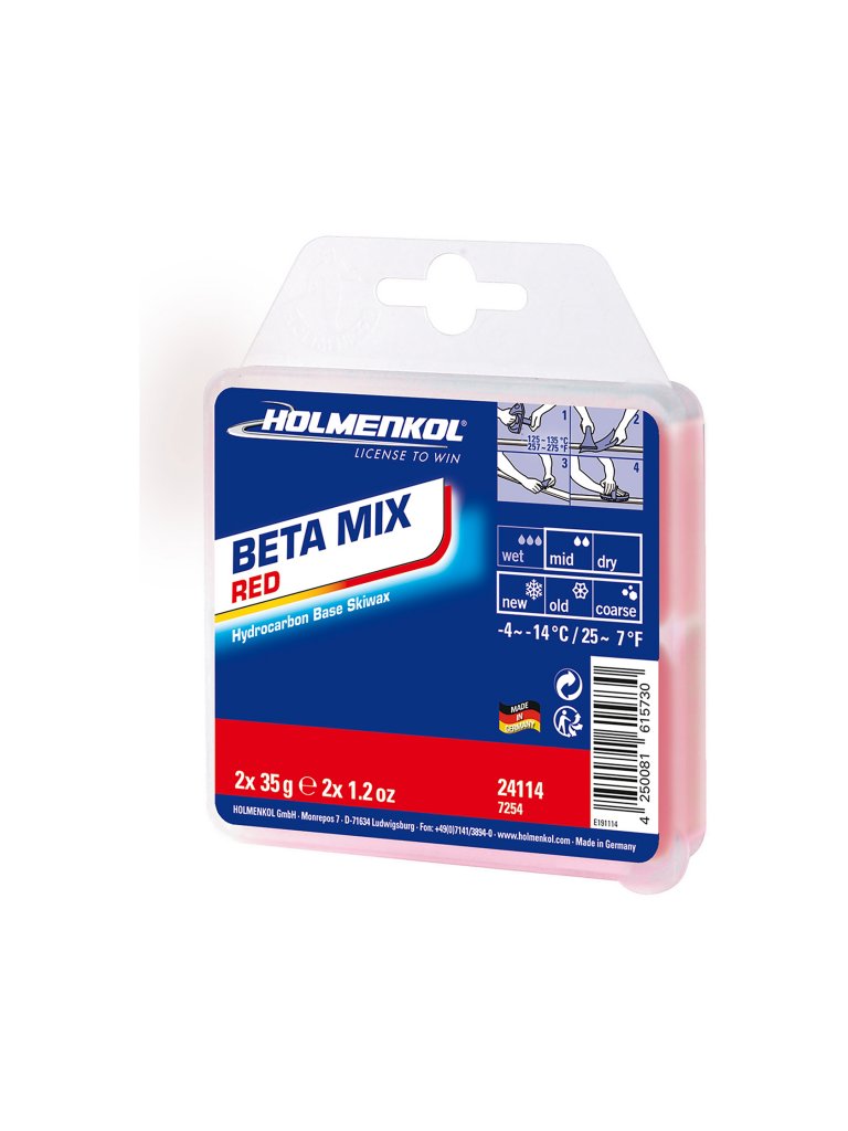 HOLMENKOL Betamix Weltcup Skiwax Red 1x150g