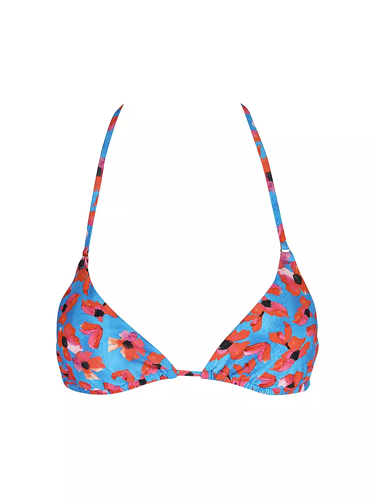 HOT STUFF |  Damen Bikinioberteil Triangel Print | blau