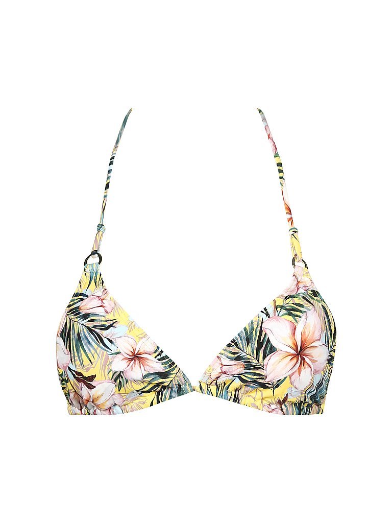 HOT STUFF Damen Triangel-Bikinioberteil Sunny Palm bunt | 36