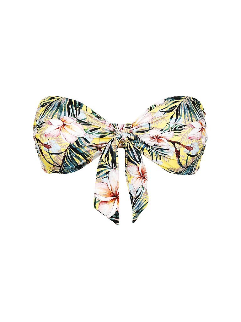 HOT STUFF Damen Bandeau-Bikinioberteil Sunny Palm bunt | 38