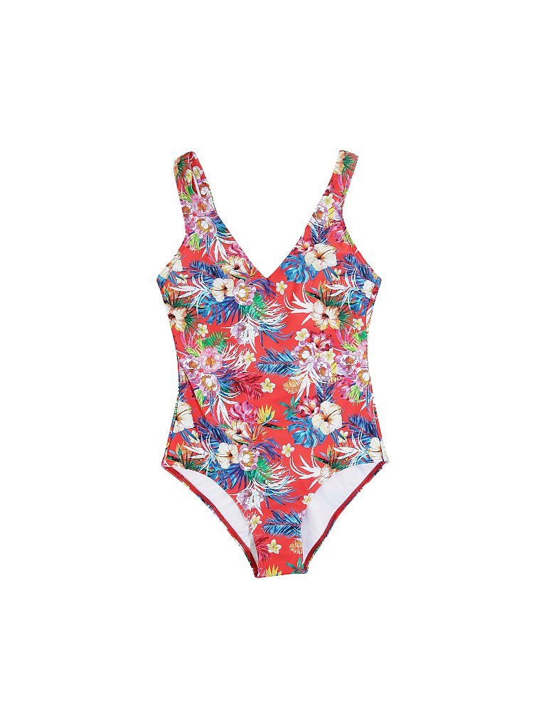 HOT STUFF Damen Badeanzug Hibiscus bunt | 36