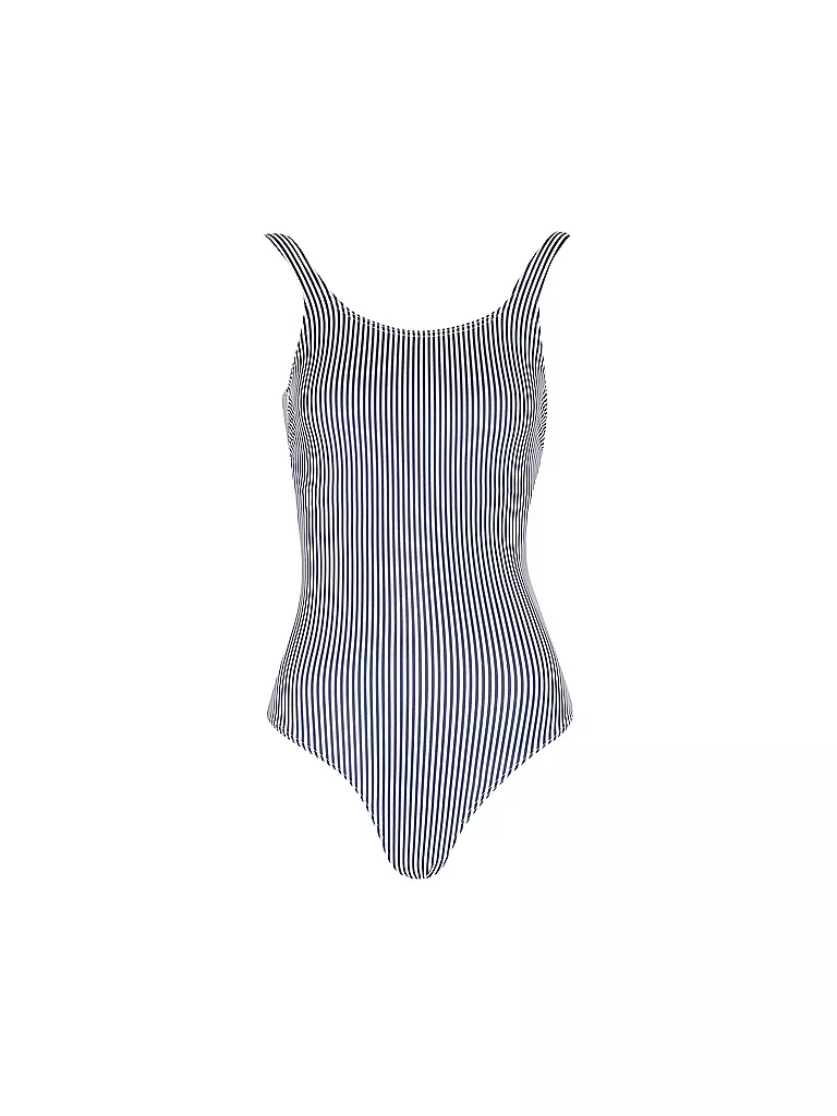 HOT STUFF | Damen Badeanzug Basic Stripes | blau