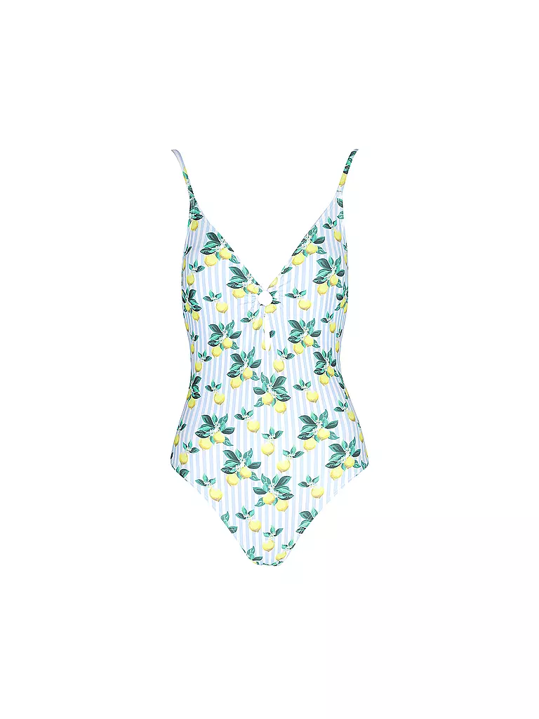 HOT STUFF | Damen Badeanzug V-Neck Capri | grün