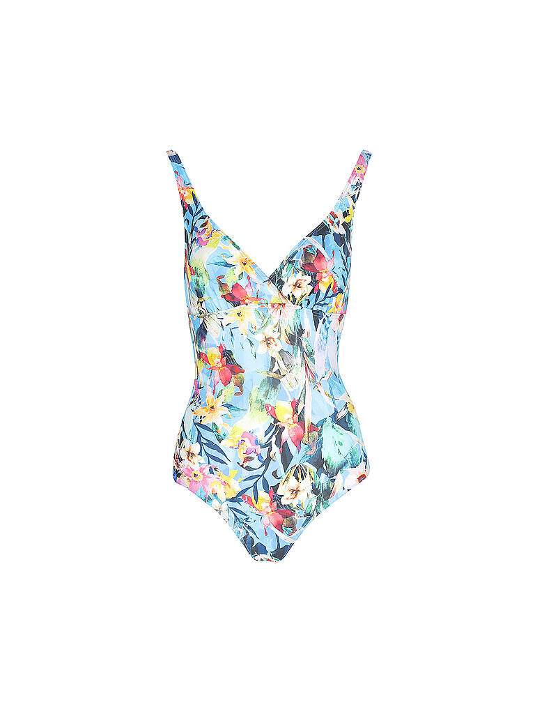 HOT STUFF | Damen Badeanzug V-Neck Multi Flower | bunt