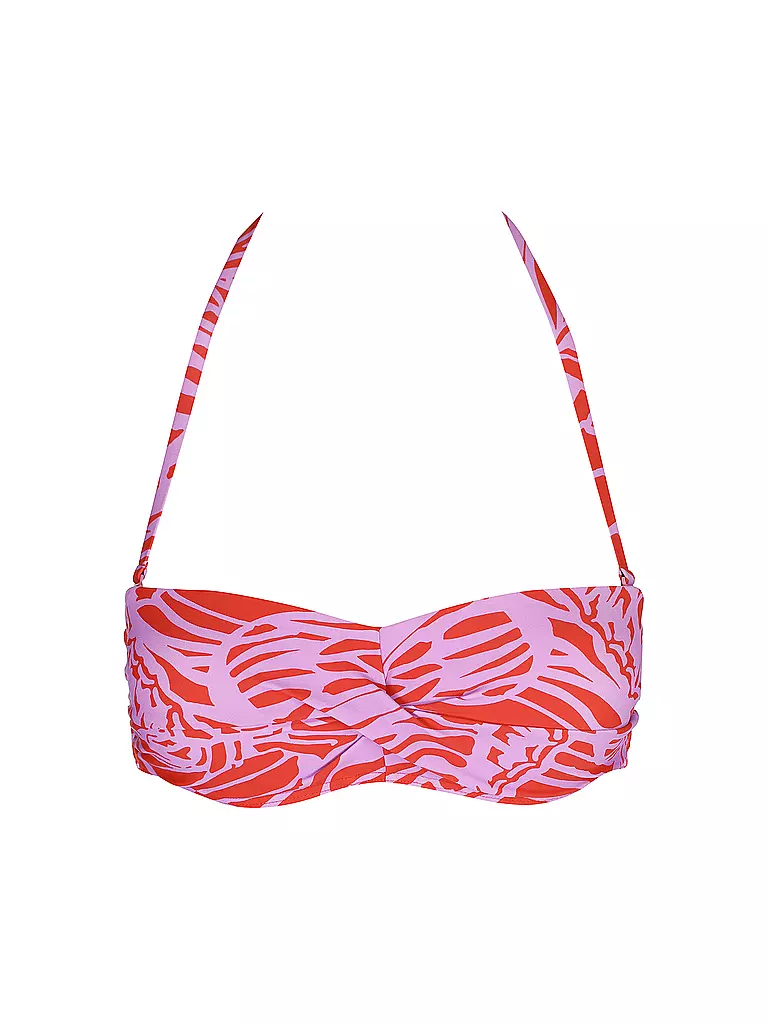 HOT STUFF | Damen Bikinioberteil Bandeau Print | rot