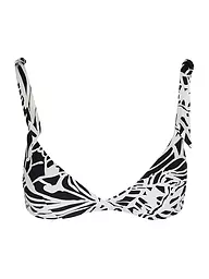 HOT STUFF | Damen Bikinioberteil mit Maschen Print | dunkelblau