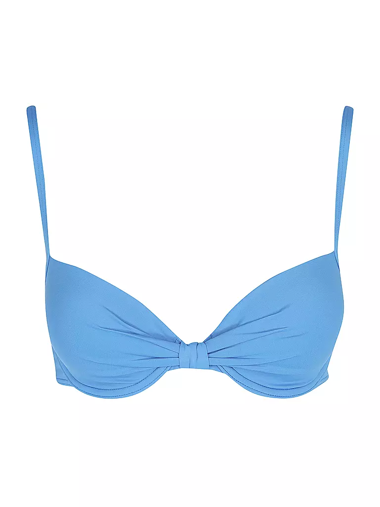 HOT STUFF | Damen Bikinioberteil Schale Solid  | blau
