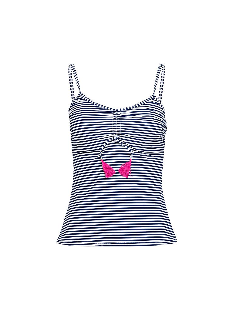 HOT STUFF | Damen Tankini-Top Stripes | blau