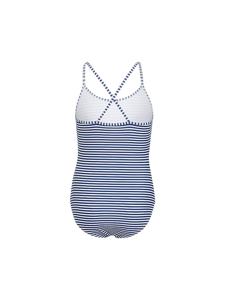 HOT STUFF | Mädchen Badeanzug Stripes | blau