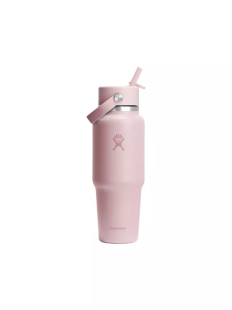 HYDRO FLASK | Trinkflasche 32oz Wide Mouth Travel Bottle with Flex Straw Cap | rosa