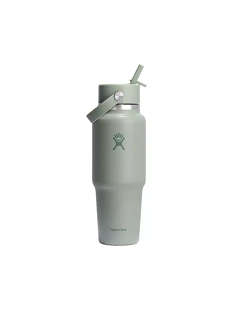 HYDRO FLASK | Trinkflasche 32oz Wide Mouth Travel Bottle with Flex Straw Cap | olive