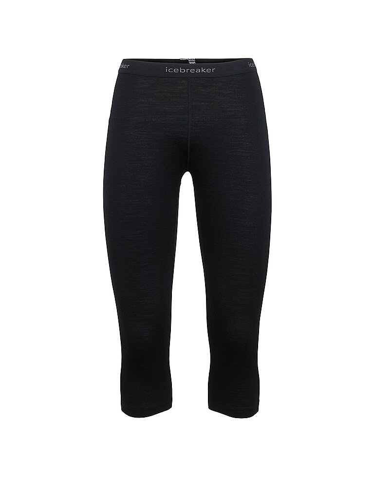 ICEBREAKER Damen 3 4 Funktionshose Merino 200 Oasis schwarz Größe XL IB104382