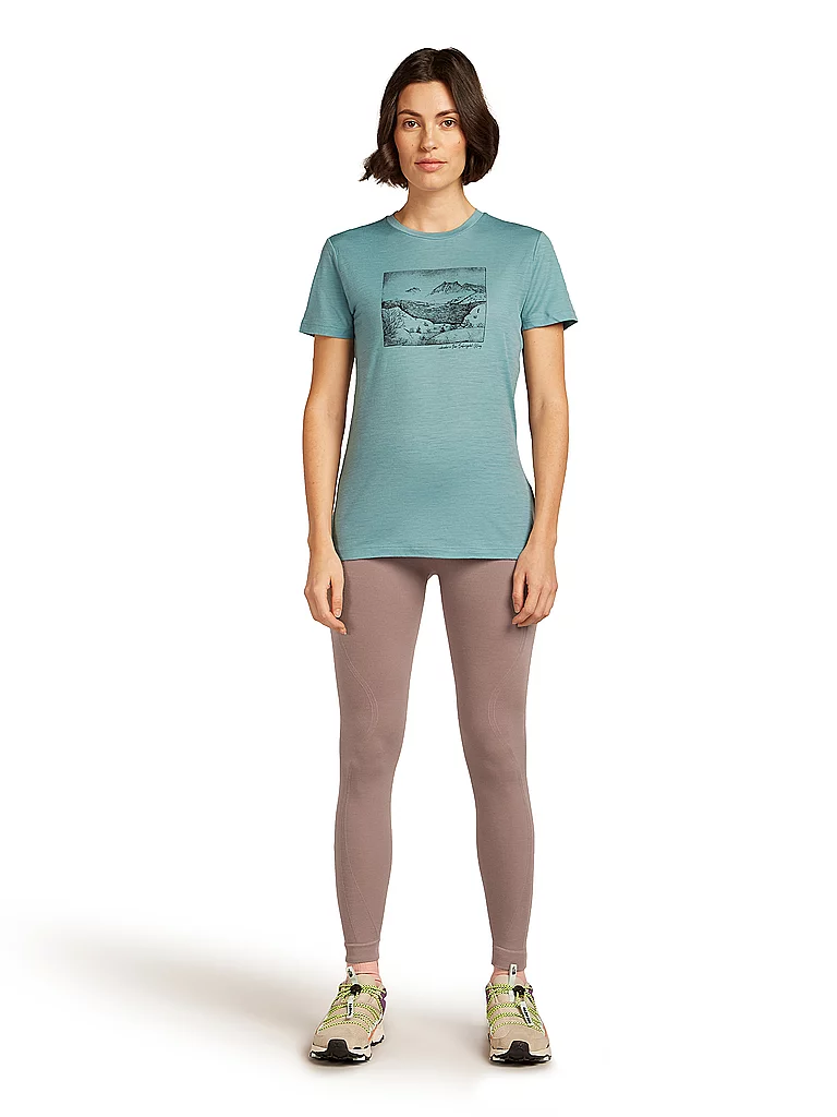 ICEBREAKER Damen Funktionsshirt Lake View 150 Tech-Lite mint | S — Bild 3