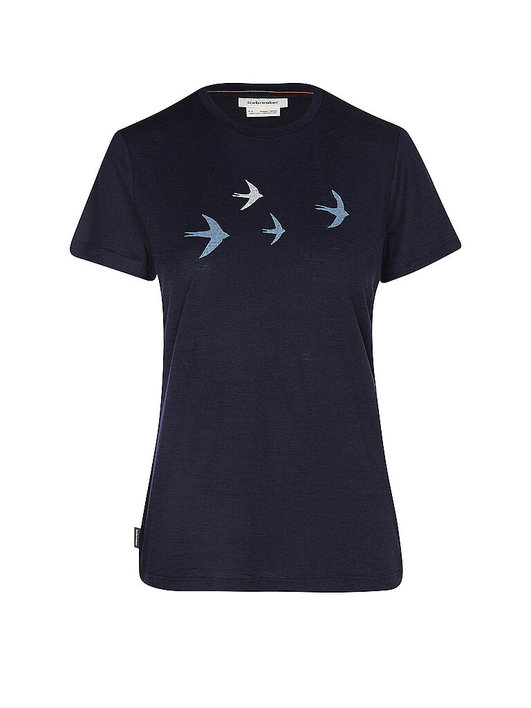 ICEBREAKER Damen Funktionsshirt 150 Tech Lite Bird dunkelblau | XL — Bild 2