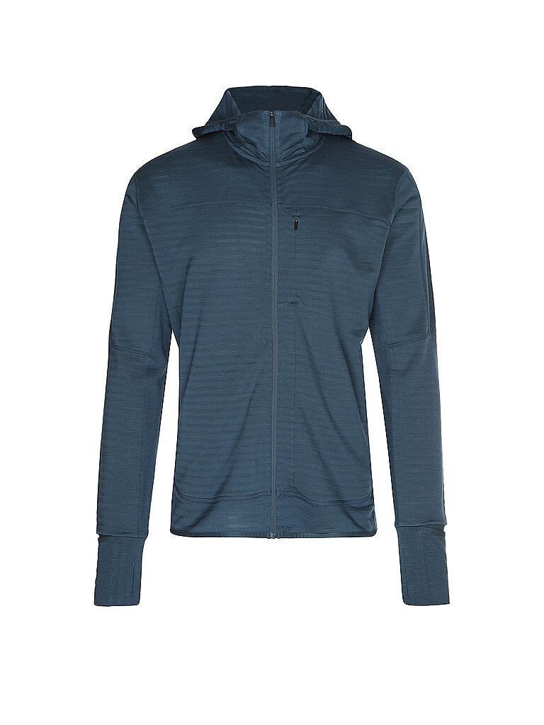 ICEBREAKER Herren Fleecejacke Real Fleece 300 Merino Hoodie grau | L — Bild 2