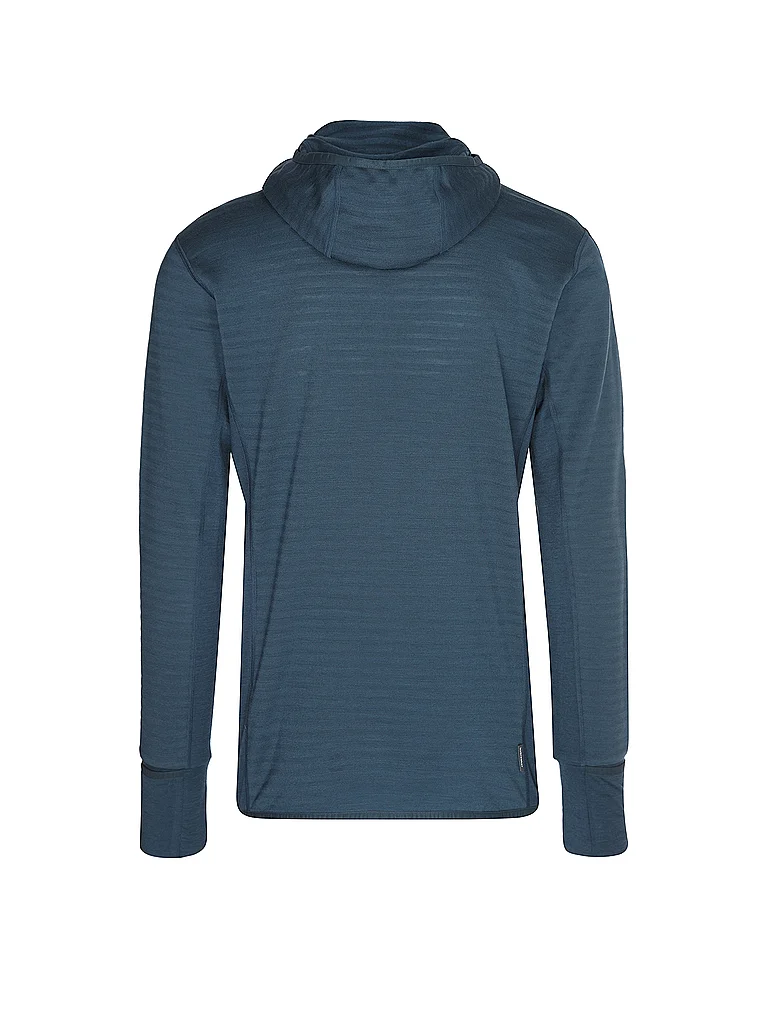 ICEBREAKER Herren Fleecejacke Real Fleece 300 Merino Hoodie grau | L — Bild 3