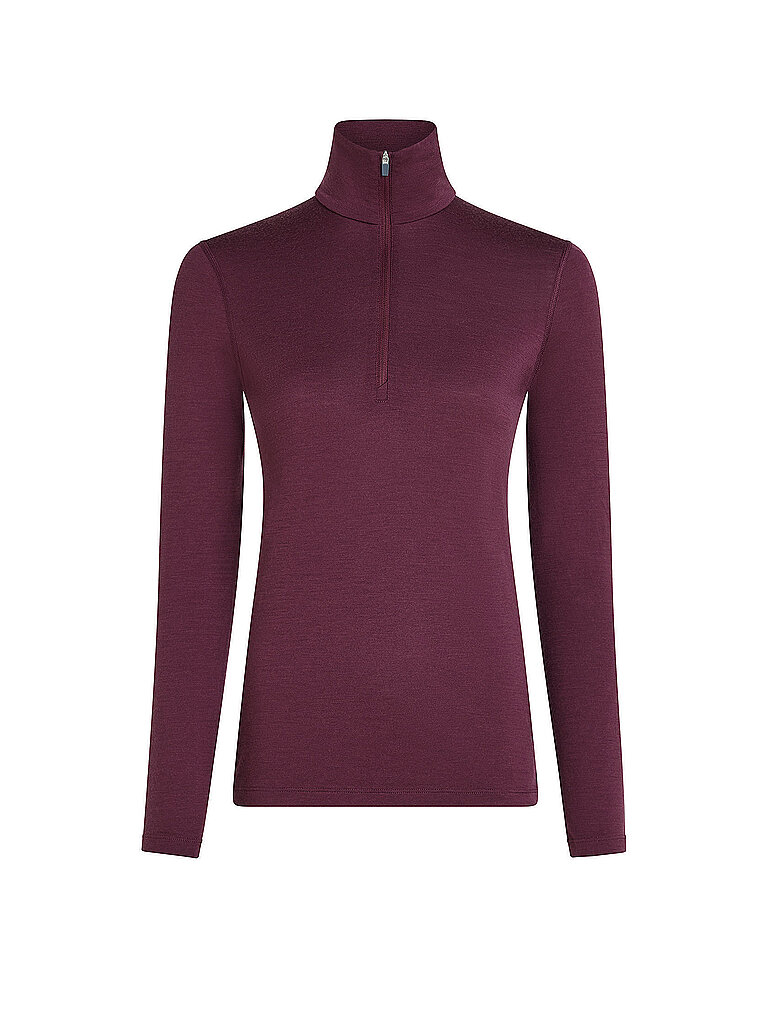 Icebreaker Damen Unterzieh Zipshirt Oasis 200 beere